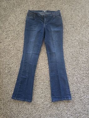 Woman Within Dark Blue Flare Jeans